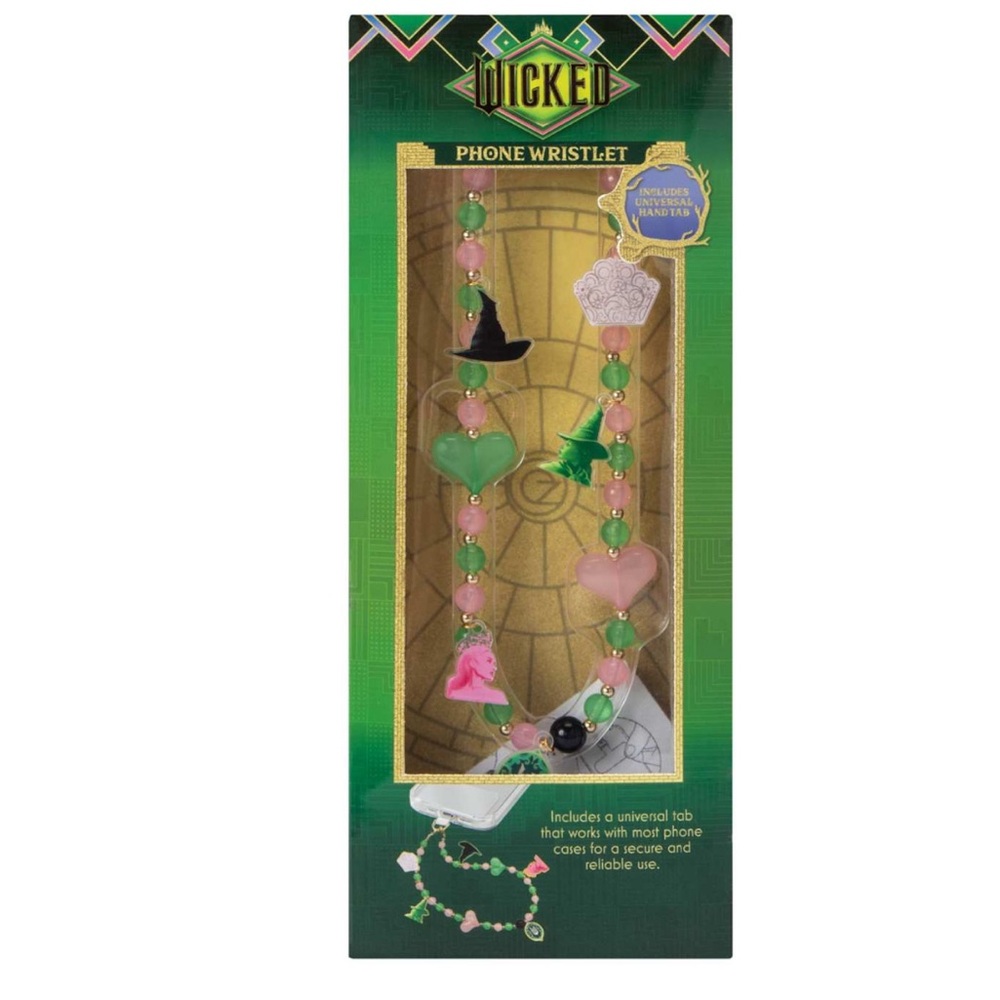 NWT: WICKEDLY BEAUTIFUL ELPHABA & GLINDA Pink & Green iWicked Phone Wristlet